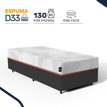 Imagem de Cama Box com Colchão de Espuma D33 Enrolado Sonno Full - Umaflex Solteiro 88cm