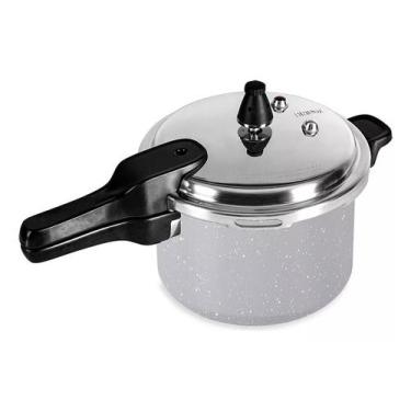 Imagem de Panela De Pressao Indução Ceramic Life Super 5,4 Lts Brinox Cor Cinza 