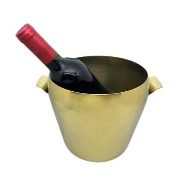Imagem de Balde para Gelo Dourado Fineza