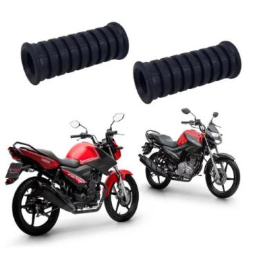 Imagem de KIT Par Borracha Capa Estribo Traseiro Ybr Factor 125 150 - Yamaha
