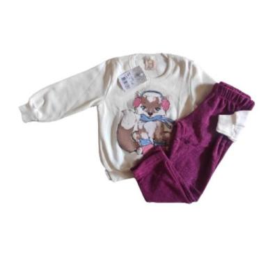 Imagem de Conjunto infantil inverno blusa moletom e calça boucle - Hrradinho, Be