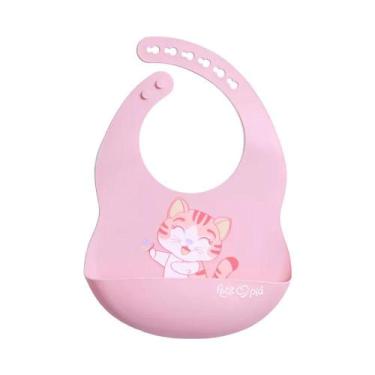 Imagem de Babador Silicone Cata Migalhas Gatinha Petit Pia - Petit Piá