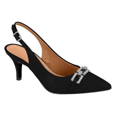 Imagem de Sapato Feminino Scarpin Vizzano Salto Fino Aberto 1185.1131, Preto, 36