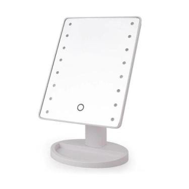 Imagem de Espelho De Maquiagem Com Led Touch Ajustável Portátil Branco - Large L