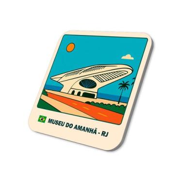 Imagem de Imã Souvenir Turístico Museu do Amanhã RJ 5x5cm - M-Planner