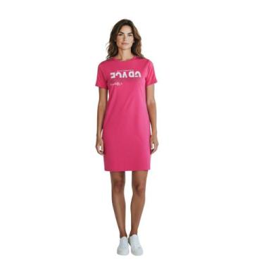 Imagem de Vestido Manga Curta com Aplicação - IDHOK, M, Rosa 127