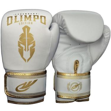 Imagem de Luva De Boxe Muay Thai Kickboxing Olimpo Legendary Edition, Branco com