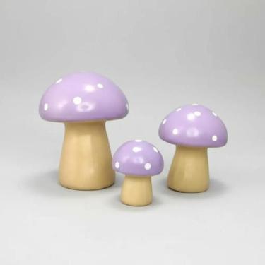 Imagem de Trio de cogumelo miniatura - lilas - Decore Casa