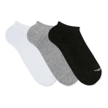 Imagem de Kit Com 6 Pares Meias Esportivas Invisíveis Mash 0m0.02, Cinza claro, 