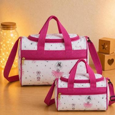 Imagem de Kit 2 Bolsas Maternidade Bebe Várias Cores Menina/Menino Cor:Pink - Ra