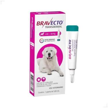 Imagem de Antipulgas Bravecto Transdermal Cães 40 a 56 kg 1400 mg Medida:1400, 1