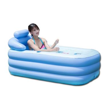 Imagem de Banheira Inflável Spa Portátil com Tampa Dobrável PVC Não-Tóxico 160x84x64cm Yeet