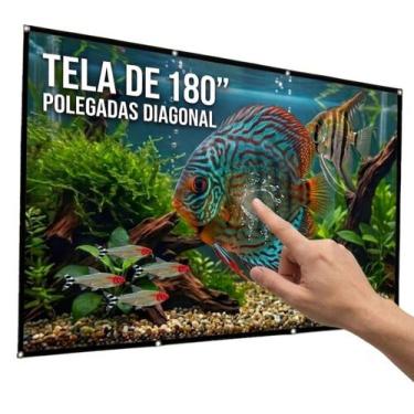 Imagem de Tela telao projeção 180 polegadas profissional (lona) 1,92 x 3,00 - ES