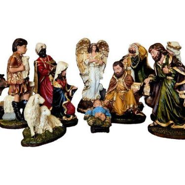 Imagem de Presépio Natalino Decoração Natal Modelo Italiano 13 Peças G - Estilo 