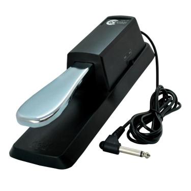 Imagem de Pedal Sustain para Teclado Custom Sound CPS-10 com Compatibilidade Universal e Eletrônica Digital Preto 14CM
