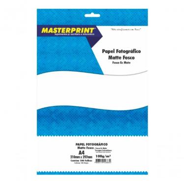 Imagem de Papel Fotográfico Autoadesivo Masterprint Mp-papel Foto Auto Adesivo Matte Fosco 108G-M2 A4 20 Folhas Branco