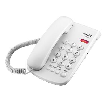 Imagem de Telefone com Fio Elgin TCF-2000 com Indicação de Chamadas Branco