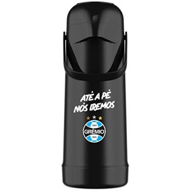 Imagem de GARRAFA TERMICA TERMOLAR MAGIC PUMP DEC. 1L PRETO DEC. GREMIO