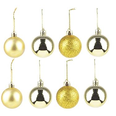 Imagem de Bolas para Árvore de Natal 8 Peças Diâmetro 6cm Douradas