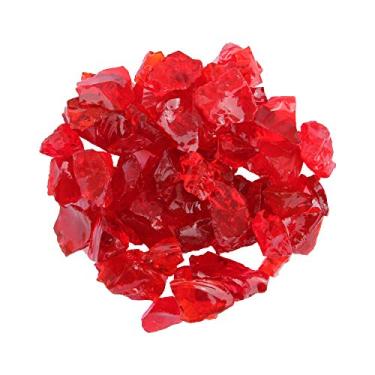 Imagem de Hiland RGLASS-RED Pit Fire Glass i n, classificação de temperatura extrema, bom para propano ou gás natural, 4,5 kg, 4,5 kg