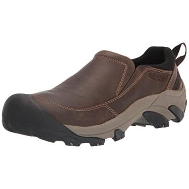 Imagem de KEEN Tênis masculino Targhee 2 Soho sem cadarço casual de couro, Marrom vegetal/preto, 11