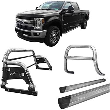 Imagem de Kit quebra mato+Estribo PL+Sant Antonio H3 F250 C Dupl CROMO