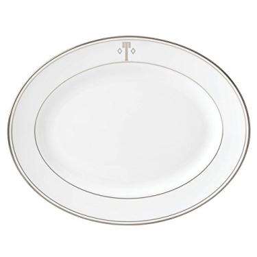 Imagem de Lenox Prato de jantar com monograma de bloco de platina Federal, T