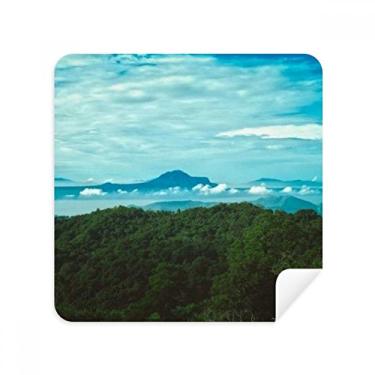 Imagem de Tecido de camurça azul céu verde florestal ciência natureza óculos pano pano pano pano pano pano pano pano pano pacote com 2