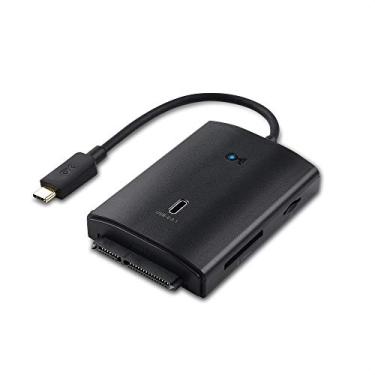 Imagem de Cable Matters Adaptador multiportas USB C de 10 Gbps (hub USB C) com leitor de cartão SD USBA, USBC, MicroSD e UHS-II, leitor de disco rígido SATA de 2,5/3,5 polegadas - compatível com Thunderbolt 4