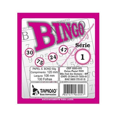 Imagem de Cartela para Bingo 1 fls Rosa - Tamoio