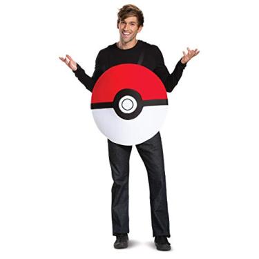Imagem de Disguise Fantasia adulta clássica de Pokeball unissex, Vermelho, Tamanho Único