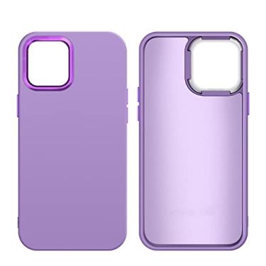 Imagem de Capa de silicone líquido macio de luxo para iPhone 13 12 11 Pro Max XR XR XS 8 7 Plus SE 2020 Armadura grossa, roxa, para iPhone13 Pro Max
