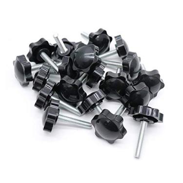 Imagem de Sydien 20 peças M6 parafuso de rosca macho no botão de aperto botões de aperto parafuso de polegar M6x30mm