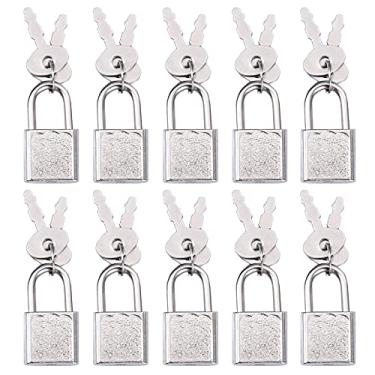 Imagem de 10 peças Mini Cadeado Bonito Pequeno Bagagem Fechaduras com Chaves para Decoração de Caixas de Joias Mochila Viagem