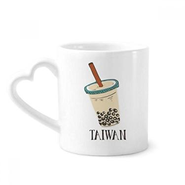Imagem de Drink Pearl Milk Tea Comida Taiwan Caneca Café Cerâmica Copos Copo Coração Vidro