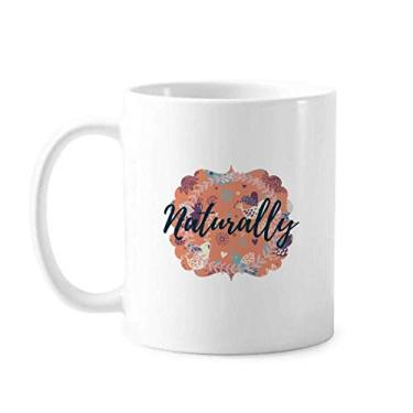 Imagem de Caneca de pintura de plantas de flor laranja cerâmica xícara de café porcelana louça