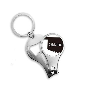 Imagem de Oklahoma America USA mapa contorno alicate anel chaveiro abridor de garrafa cortador