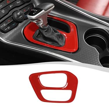 Imagem de Voodonala para Challenger Gear Shift Painel Capas decorativas Acessórios para Dodge Challenger 2015 para cima (Vermelho)