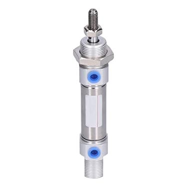 Imagem de Garosa 20 mm Furo 0,15-1,0MPa Pressão Operacional Mini Cilindro de Ar de Aço Inoxidável M5 x 0,8 Calibre de Conexão Equipamento de Movimento Alternativo Pneumático (MI20*75), Cilindro
