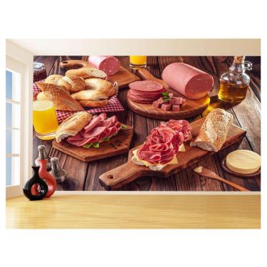 Imagem de Papel De Parede 3D Alimentos Pão Pães Padaria 3,5M Al251