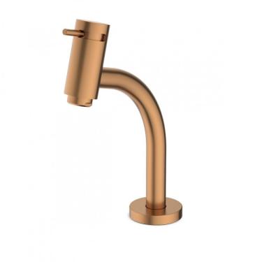 Imagem de Torneira De Mesa Para Banheiro Bica Baixa Basic Rose Gold Matte Celite