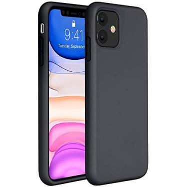 Imagem de Capa Tpu Fosca Para Iphone 11 com Tela de 6.1" Polegadas - Capinha Case De Proteção Ultra Fina Slim Material Silicone Fosco (Preta)