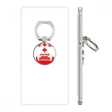 Imagem de Suporte de anel de telefone com ponto de referência da China Red Outline