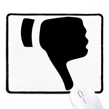 Imagem de Ridicule Gesture Outline Pattern Mousepad Borda costurada Tapete de borracha para jogos