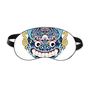Imagem de Chinês cabeça de dragão chinês padrão tradicional sono escudo para olhos macio noite sombra cobertura
