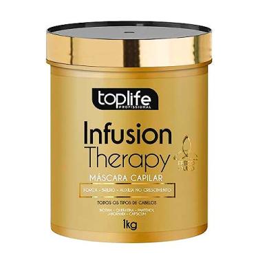 Imagem de Máscara Tratamento Capilar Efeito Ouro, Toplife Profissional, Força, Brilho e Crescimento 1kg
