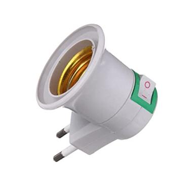 Imagem de KIT 15 Adaptador De Tomada Para Lâmpada Bivolt Soquete E27 110V 220V Interruptor Liga Desliga Plug ABNT 2 Pinos Pacote com 15 UNIDADES Bocal Luz Negra Luz Noturna Iluminação Segurança LINHA PREMIUM DUPIN