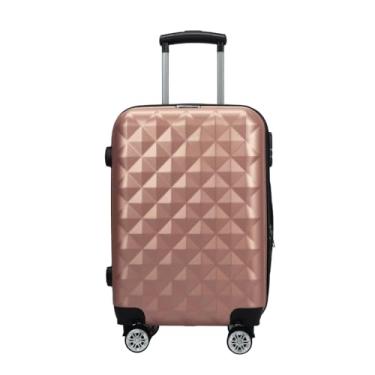 Imagem de Mala de Viagem de Bordo Pequena 10Kg em ABS Rodinhas 360º Cadeado Integrado Multmaxx (Rose)