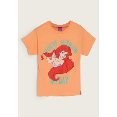Imagem de Infantil - Camiseta Malwee Pequena Sereia Laranja Malwee Kids 1000109062 menina