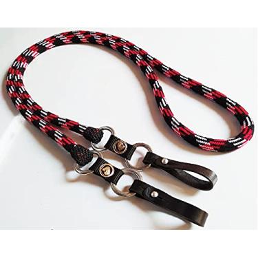 Imagem de Rédea De Lã Especial 4 Argolas Aplique Cavalinho P/Cavalo (Preta)